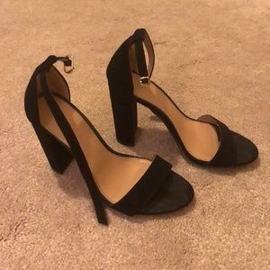 2 strap Black block heel